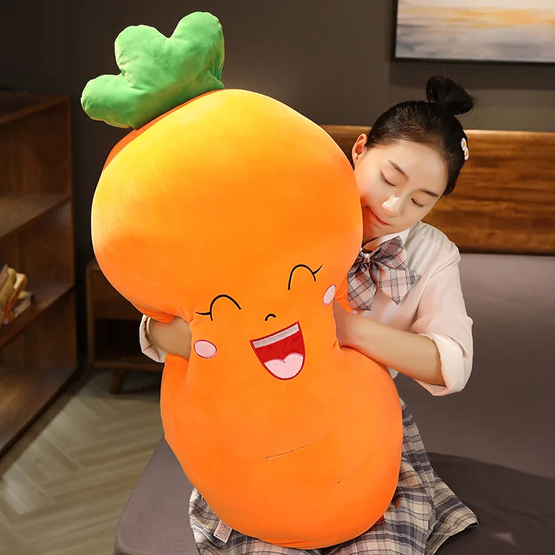 Jumbo Plushie Cartoon Pepper/Eggplant/Carrot/Corn, 12-39" | 30-100cm