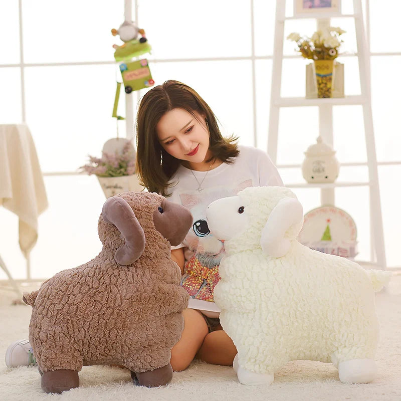 Plushie Realistic Sheep, Four Colors, 8-20" | 20-50 cm