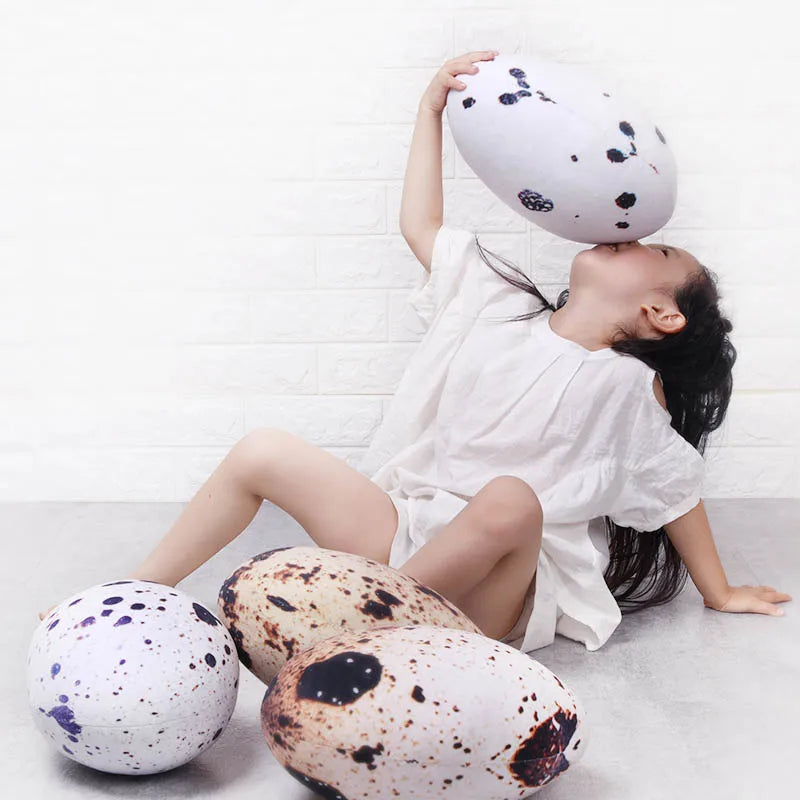 Plüsch Realistisches Wachtel-Ei Kissen, 14" | 22 cm