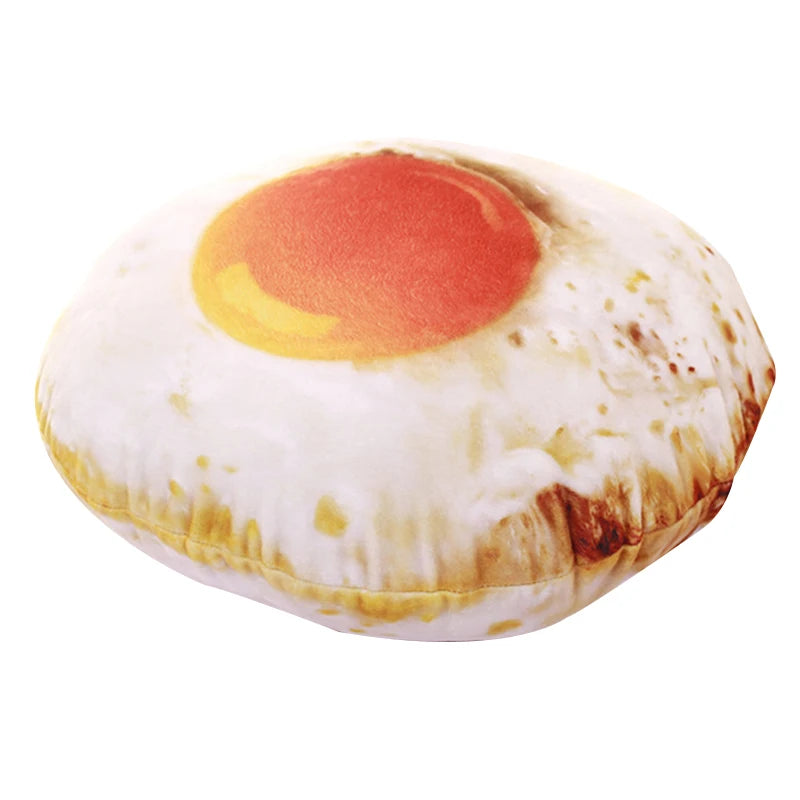 Cuscino Uovo Fritto Realistico in Peluche, 15" | 38 centimetri