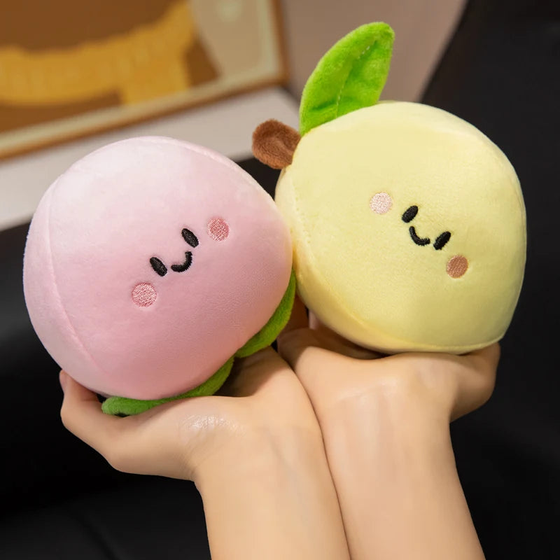 Kawaii Smiling Fruit Plushies – Tomato, Lemon, Pear, Banana & More, 4-20" | 11-50 cm