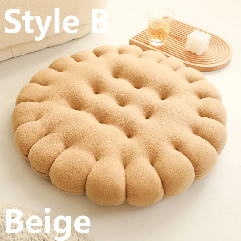 Cojín de Asiento Biscuit de Peluche - 8 Estilos, 18-22" | 45-55 centímetros