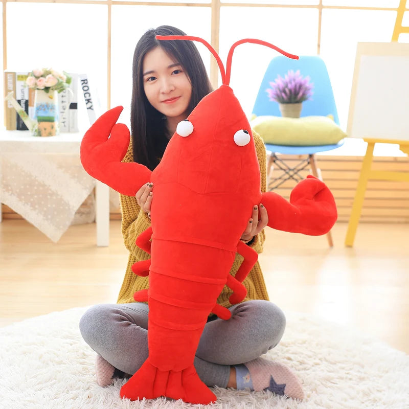 Jumbo Cartoon Red Lobster Plush Toy, 12-31" | 30-80 cm