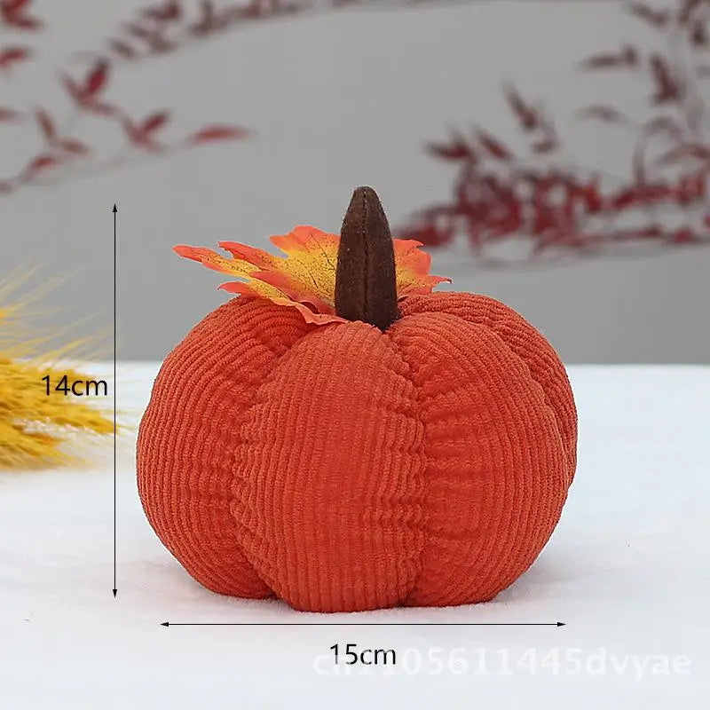 Thanksgiving Pumpkin Corduroy Ornaments – Autumn Festival Decor (Wholesale)