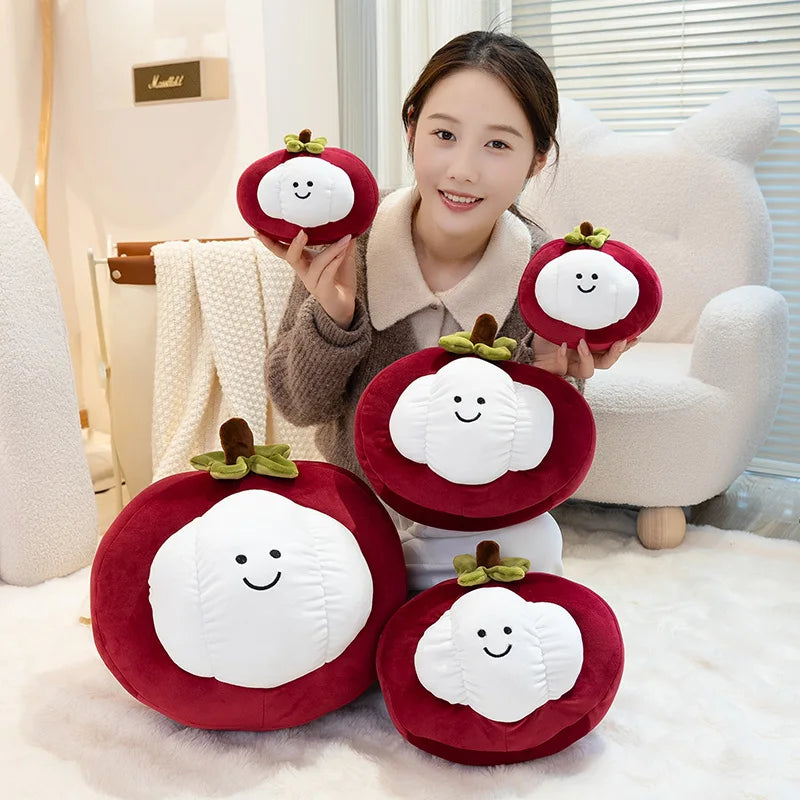 Mangosteen Plush Toy – Soft Stuffed Fruit Decoration