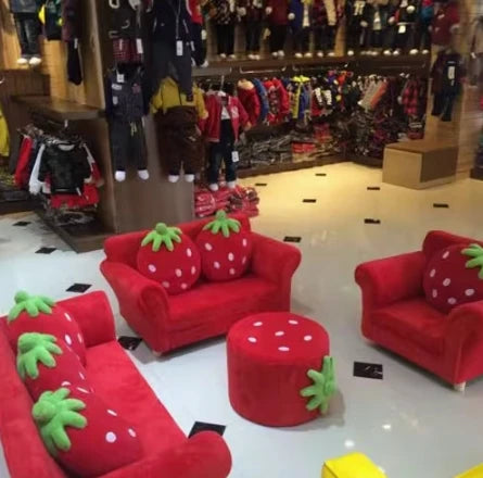 Erdbeertraum Kinder-Couch-Set - Vier Farben
