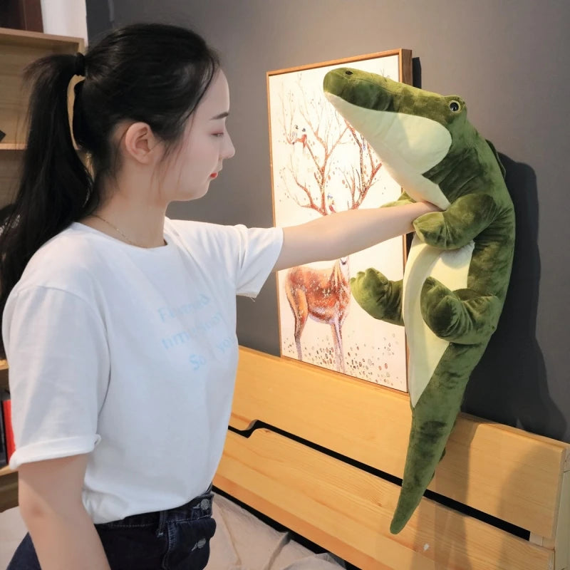 Coccodrillo di peluche a bocca chiusa, 3-3,9'' | 90-120 centimetri