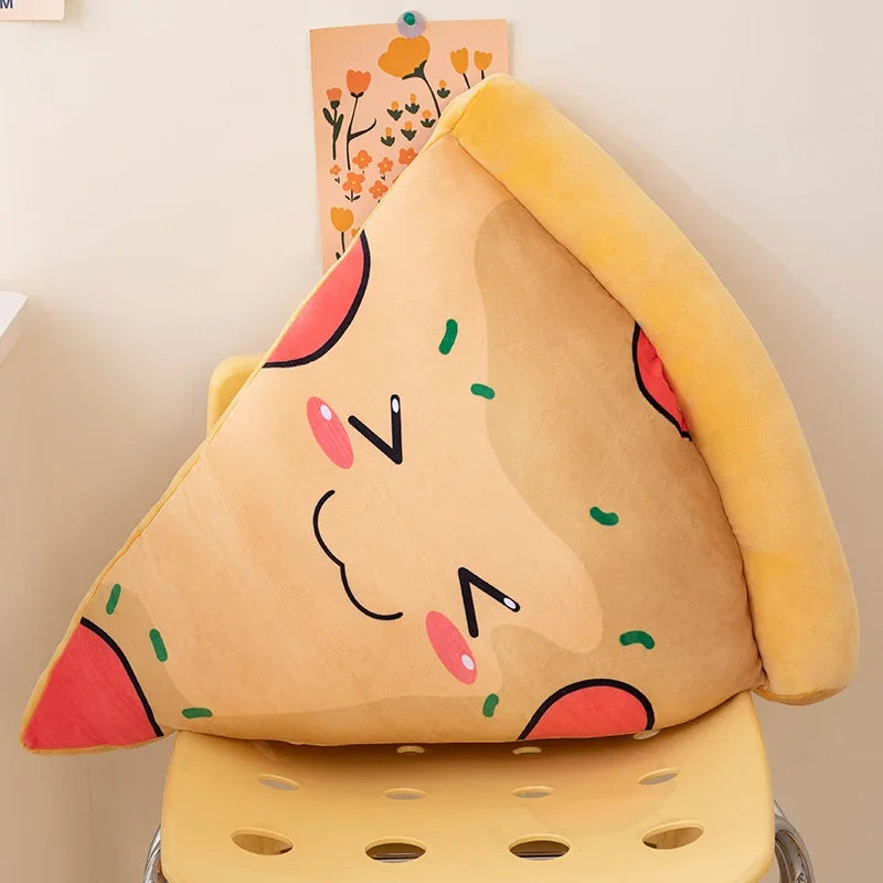 Pizza Plush Food Pillow, Three Sizes, 18-26" | 45-65 cm – Realistic Slice Cushion