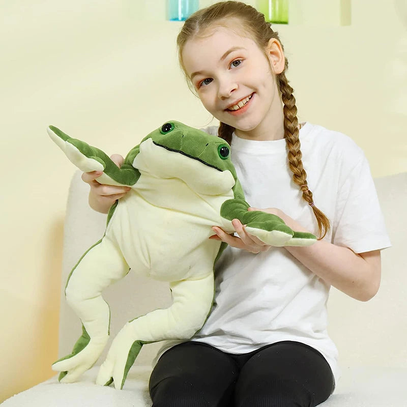 Grenouille réaliste en peluche, 13-23" | 33-58 cm