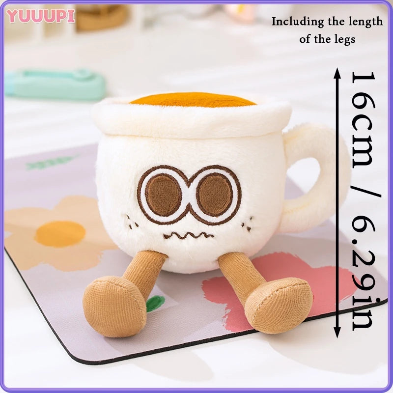 Coffee Cup & Teapot Plush Toy – Kawaii Stuffed Mug Travel Companion