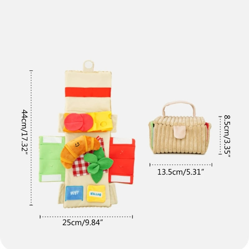 Plüsch Picknickkorb Hund Schnüffelspielzeug, 7" | 17 cm