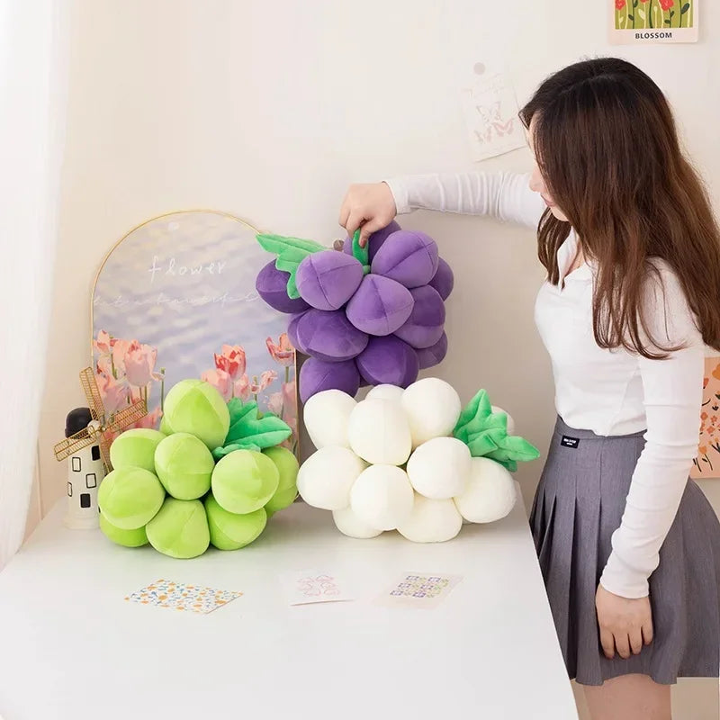 Realistic Grape Plushies, Seven Colors, 9-14" | 22-35 cm