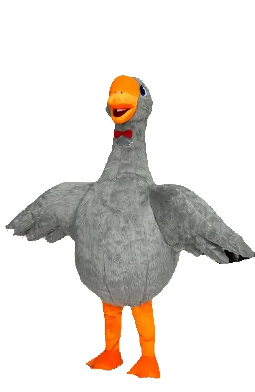 Costume Gonfiabile Bianco a Forma di Cigno in Peluche