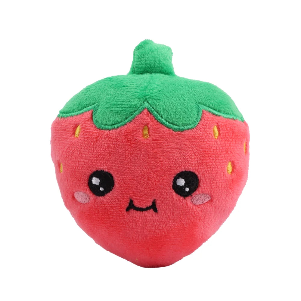 Kawaii Strawberry Basket Plushie, 8" | 20 cm