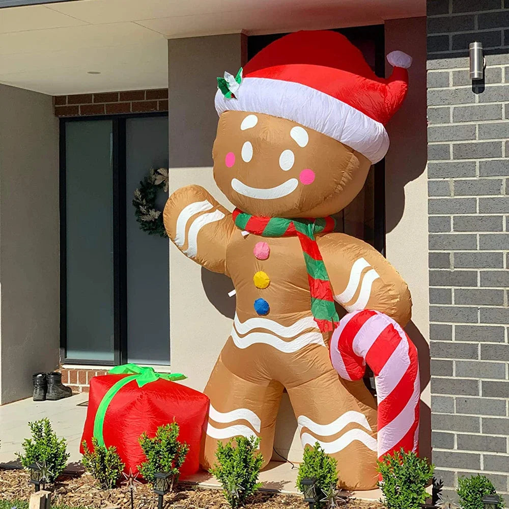 Gingerbread Man Inflatable Lawn Decoration (2.4m/7.9ft)