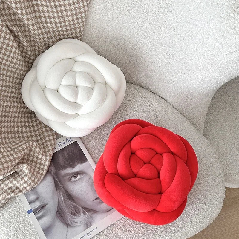 Coussin en peluche en forme de nœud de rose, 11" | 28 cm 🌹
