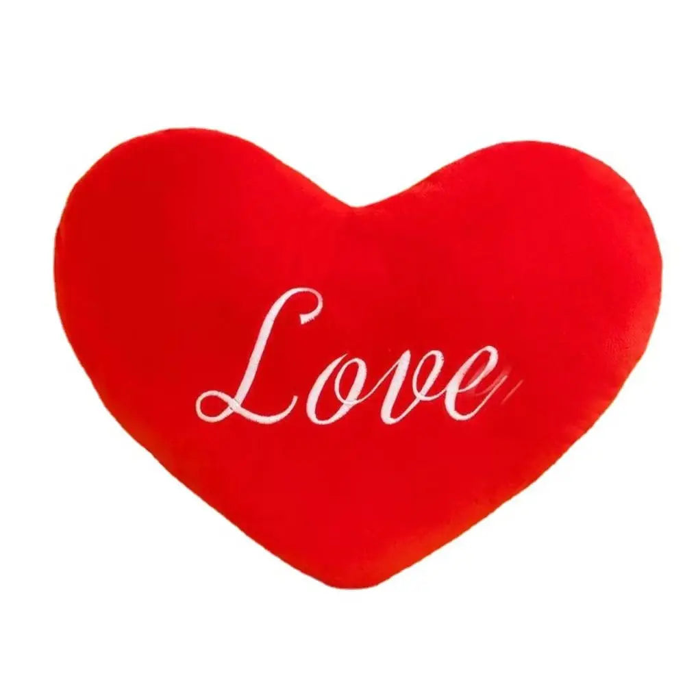 Cuscino a forma di cuore in peluche - Tre colori e dimensioni