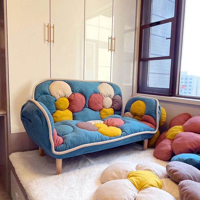 Sofá de dos plazas Cozy Blossom para niños - Dos colores