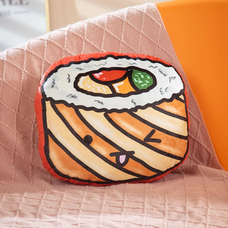 3D Onigiri & Sushi Plush Pillow – Kawaii Japanese Food Cushion