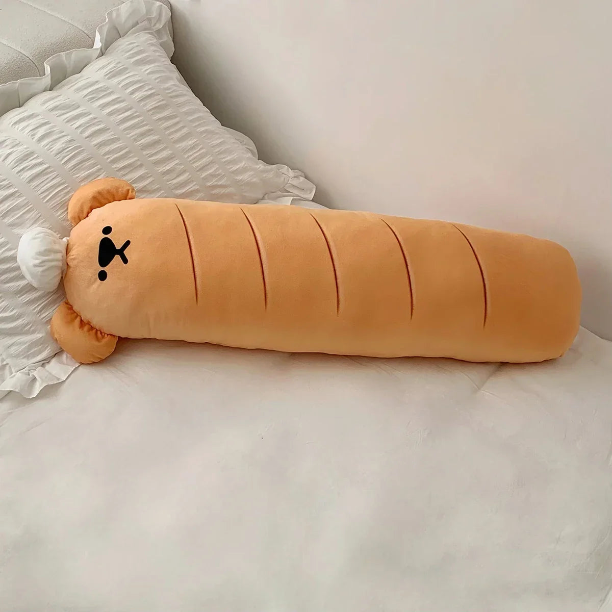 Bread-Themed Dog Back Cushion – Soft Long Plush Sofa Bed Pillow for Dogs