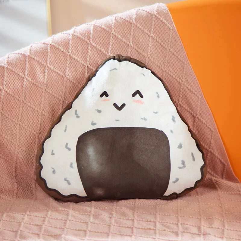 3D Onigiri & Sushi Plush Pillow – Kawaii Japanese Food Cushion