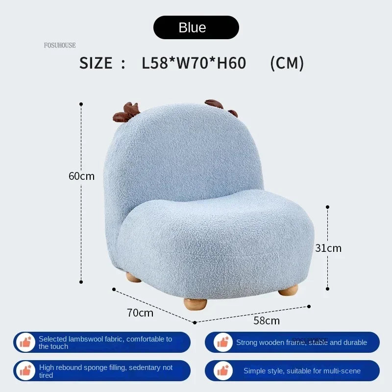 Chaise de lecture pour enfants inspirée des cerfs – Cinq couleurs