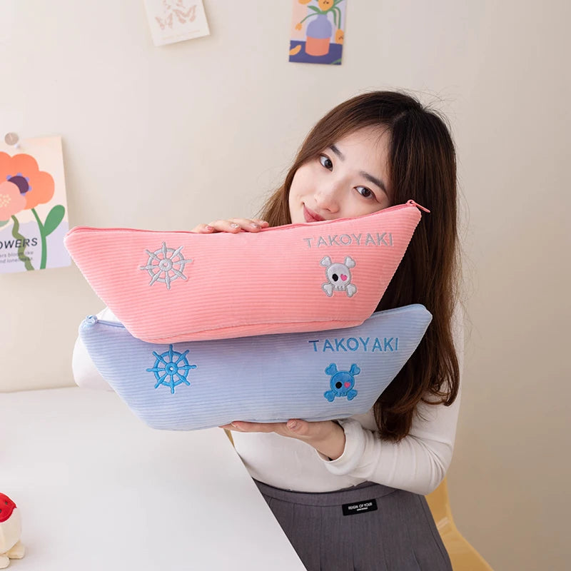 Takoyaki Plushie Set with Zip Lock Storage Boat, 18" | 45 cm