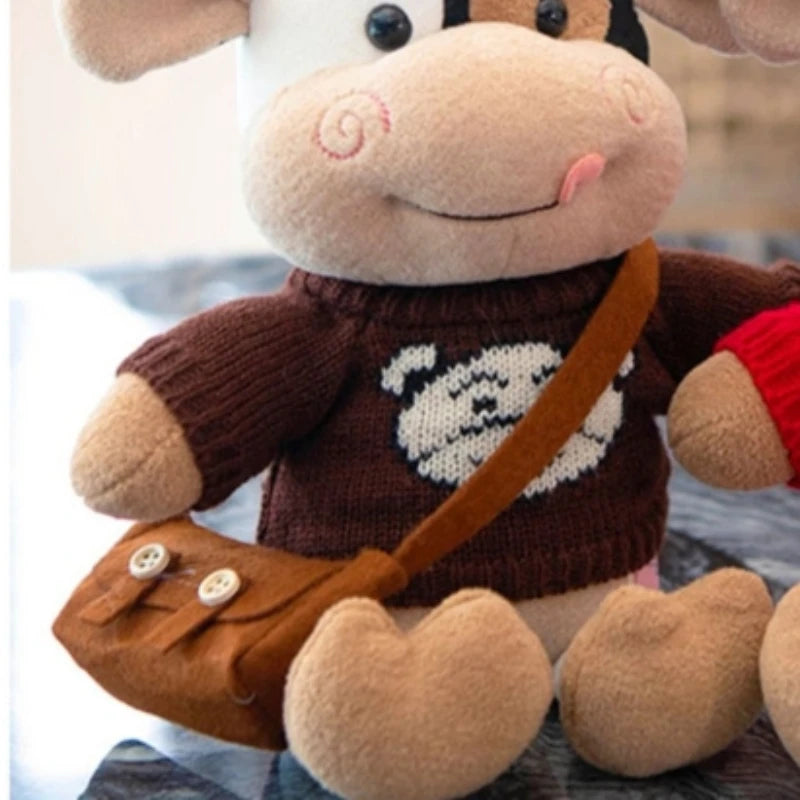 Mucca da latte di peluche seduta, 1-2,5 ft | 30-75 centimetri