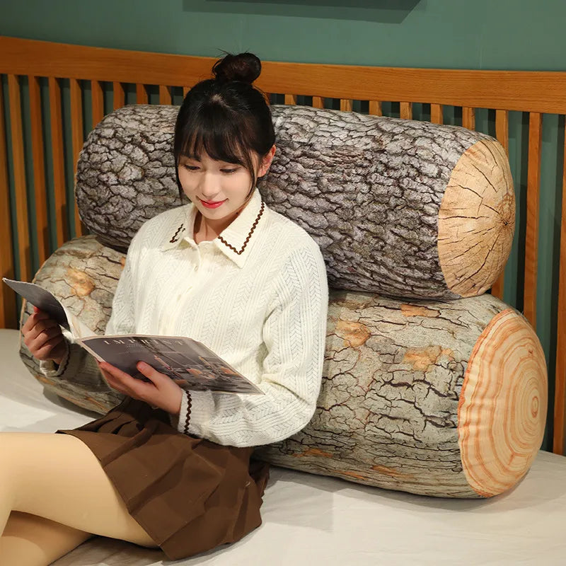 Peluches en forme de bûche réalistes, quatre styles, 20-28" | 50-70 cm