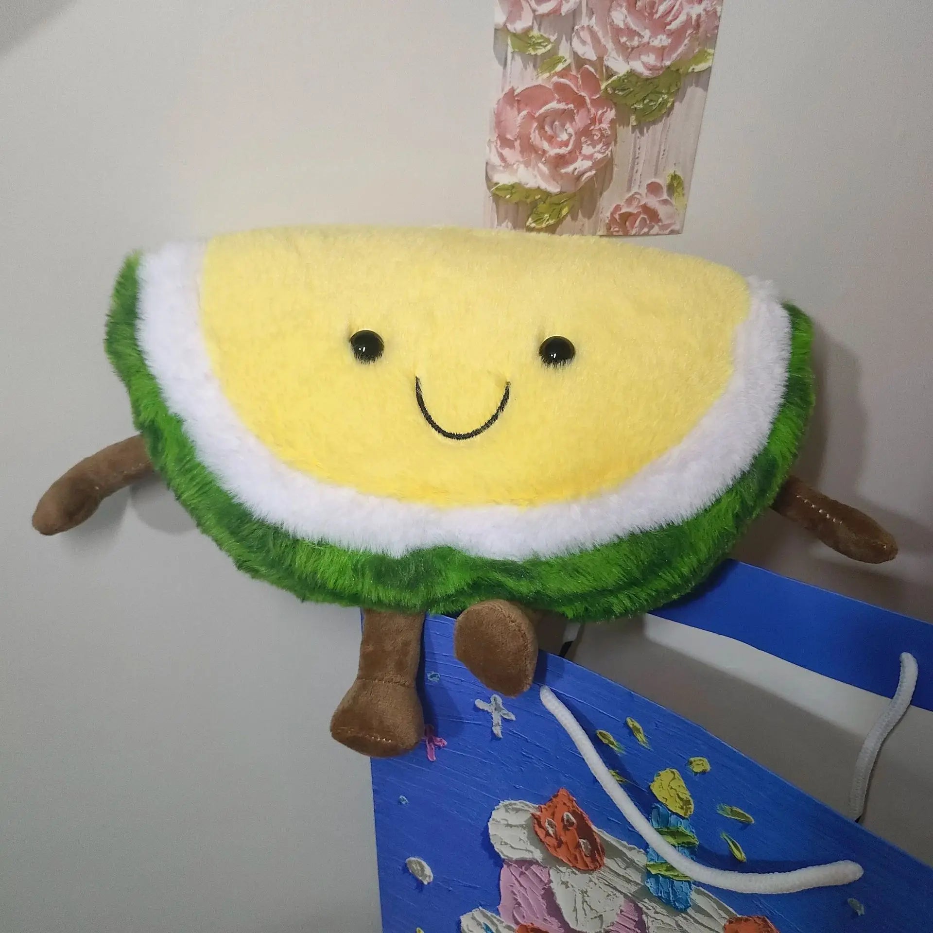 Cartoon-Wassermelonenkeil-Plüschspielzeug, 11-16" | 28-40 cm