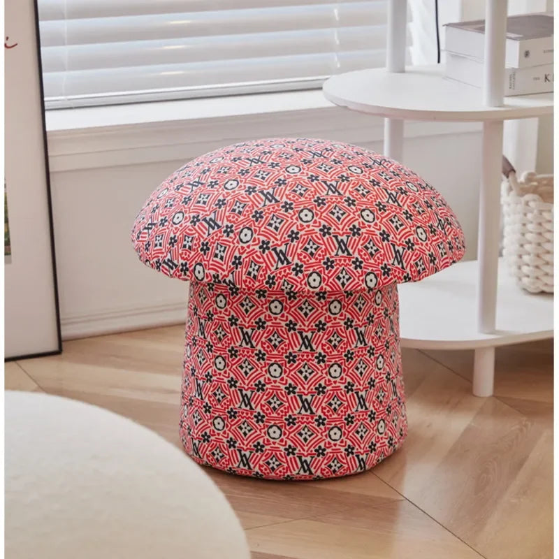 Pouf Champignon Douillet en Peluche - Cinq Couleurs