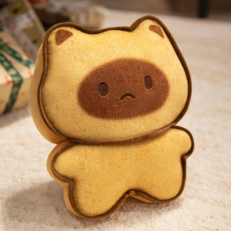 Capybara Bread & Toast Plush Pillow Cushion, 7-20" | 17-50 cm