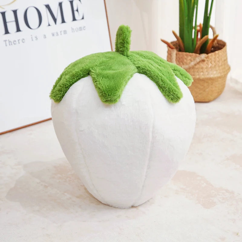 Cartoon Strawberry Plush Pillow, 9-18" | 23-45 cm