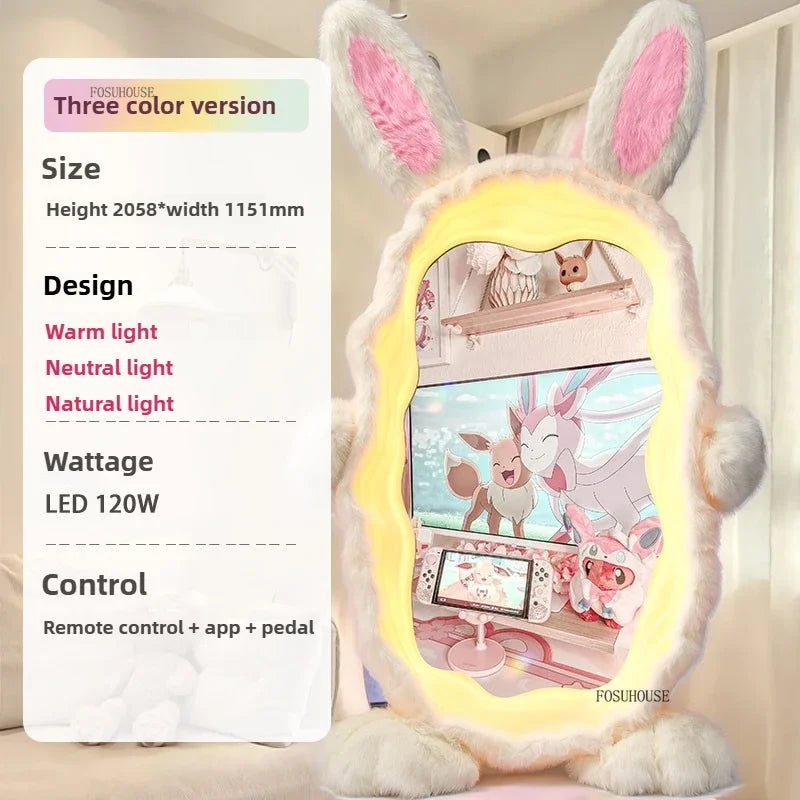 Miroir Géant en LED en Forme de Lapin | 93" x 53" (237 x 134 cm) | Verre Ultra HD 🐰✨