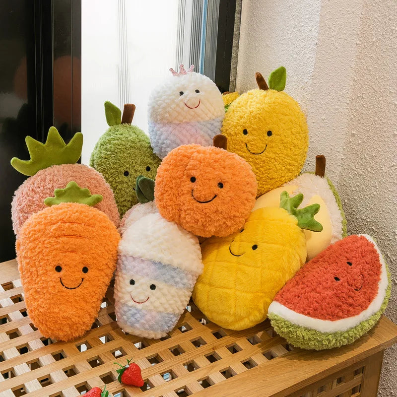 Peluches Fruits & Légumes Fuzzy, 9 Variétés, 6-11" | 16-28 cm