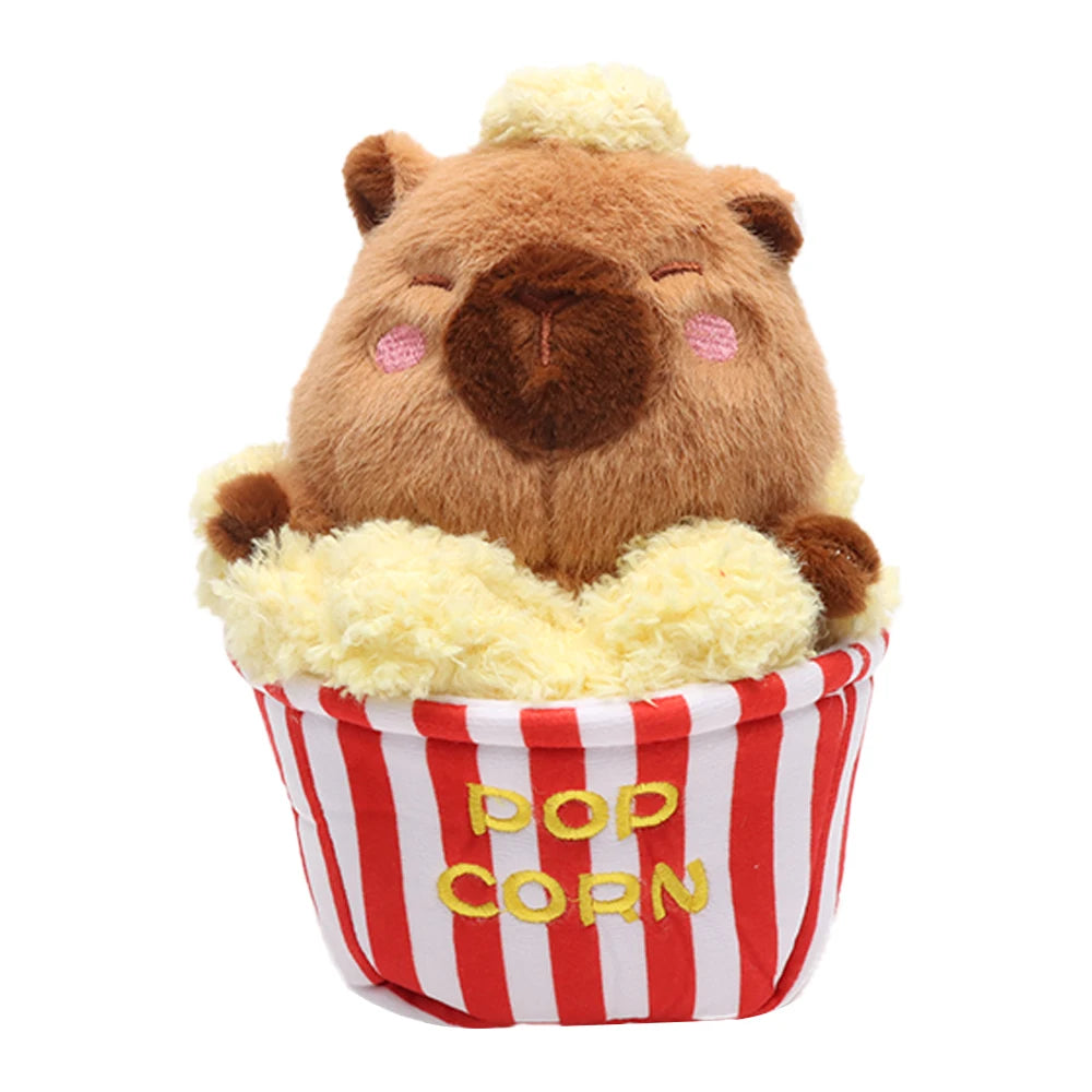 Puffed Rice Capybara Plush Toy – Kawaii Stuffed Animal Decor