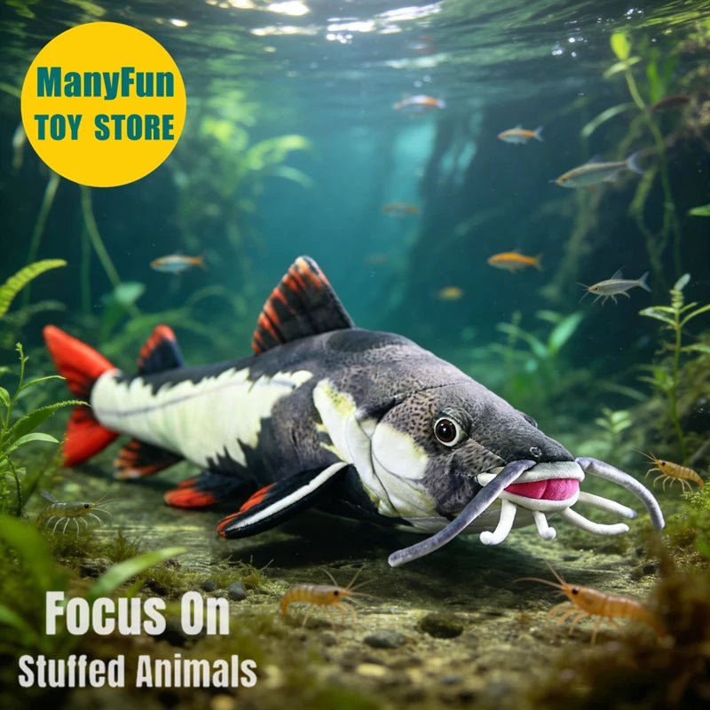 Realistic Redtail Catfish Plush Toy, 20" | 52 cm