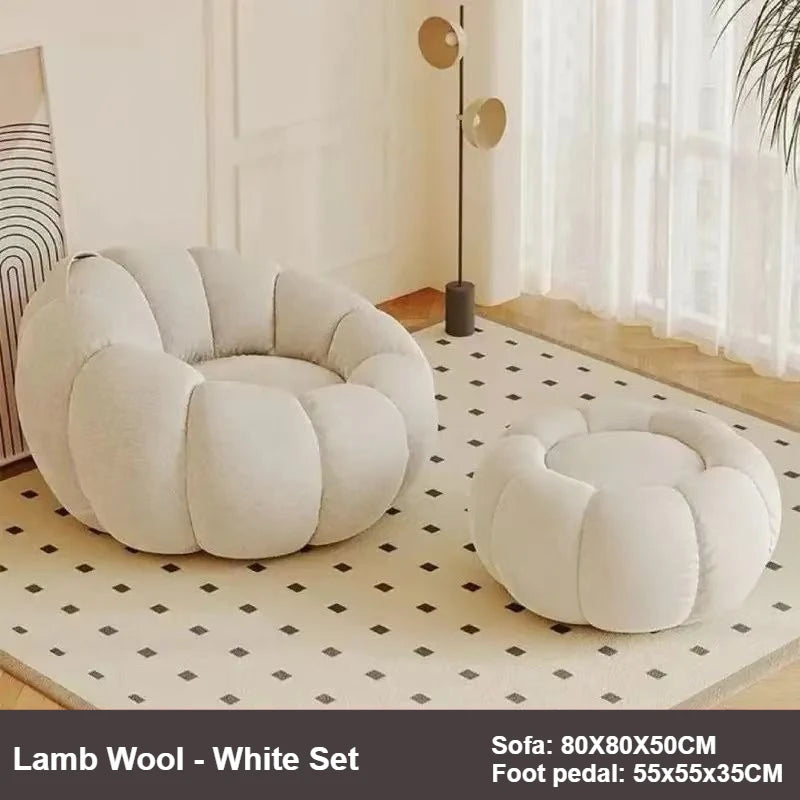 Kürbis-inspirierter Plüsch-Sessel - Sechs Farben