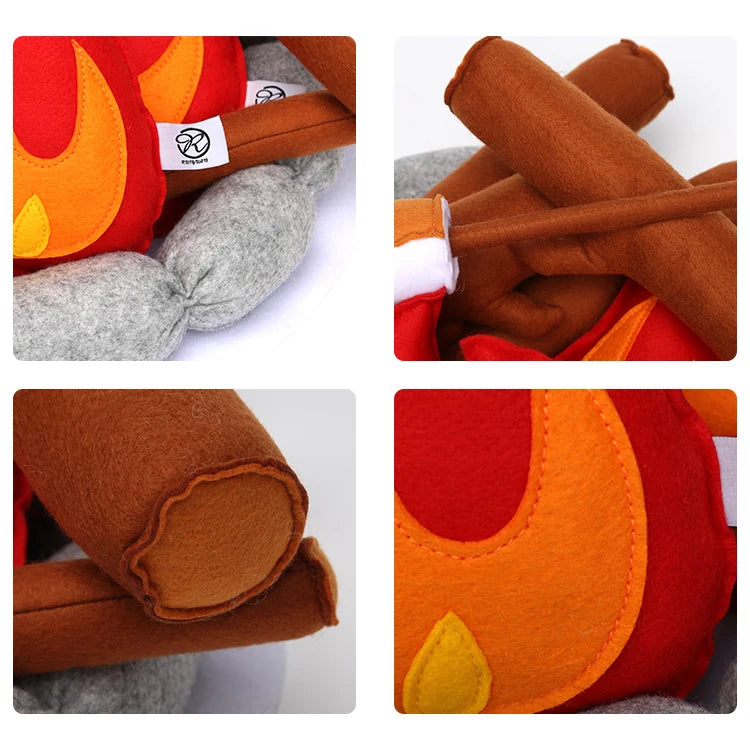 Ensemble de jeu de feu de camp S'mores en peluche, 16" | 40 cm
