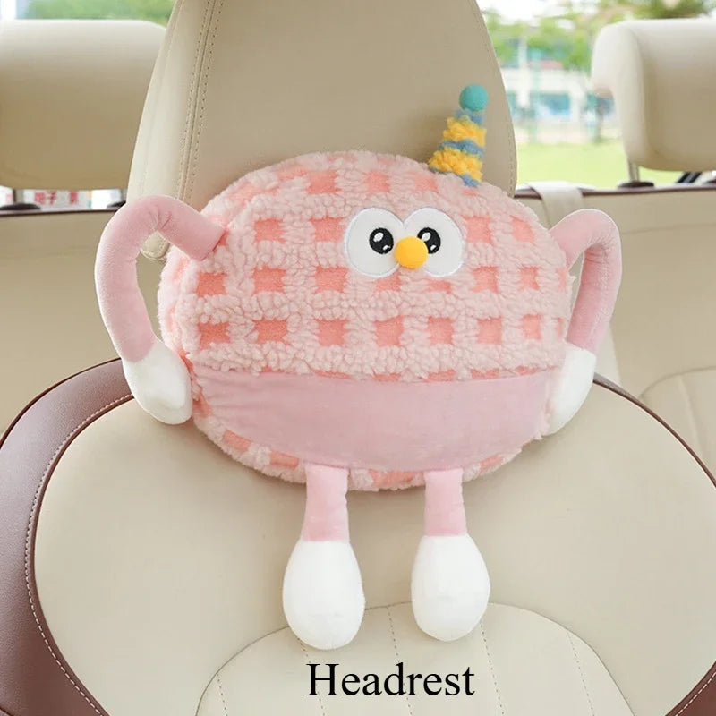 Cojín de Waffle de Cumpleaños de Peluche para Soporte de Cabeza/Lumbar, 14-20" | 35-50 centímetros