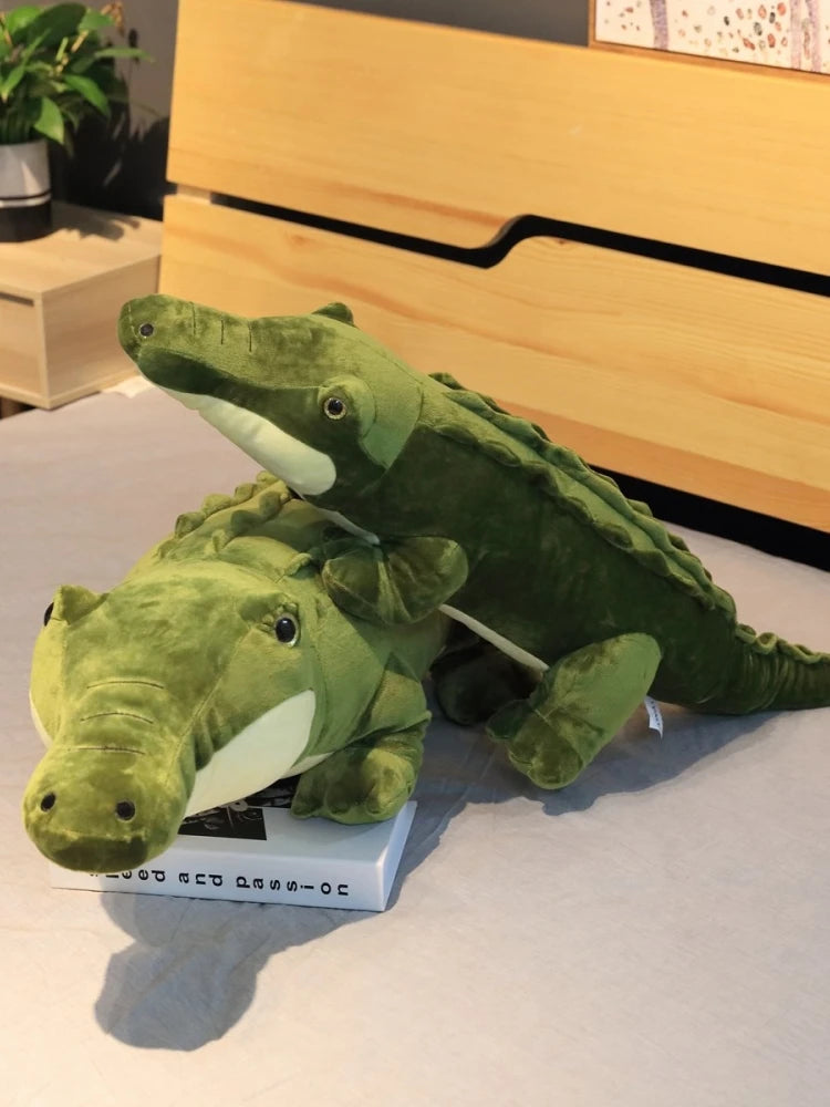 Coccodrillo di peluche a bocca chiusa, 3-3,9'' | 90-120 centimetri