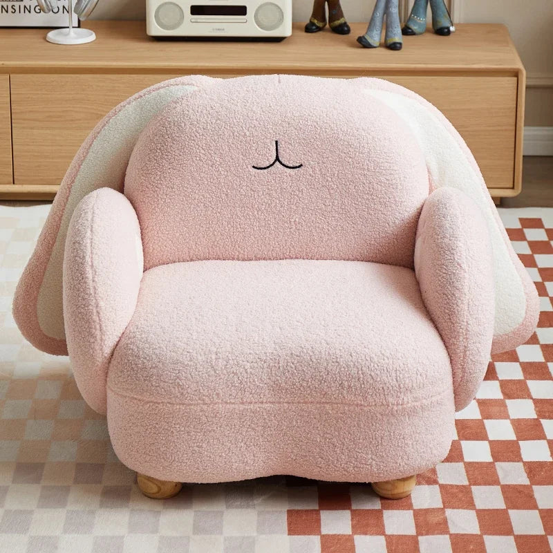 Sillón de peluche con forma de conejo adorable para niños, 24"-31" | 60-71 centímetros