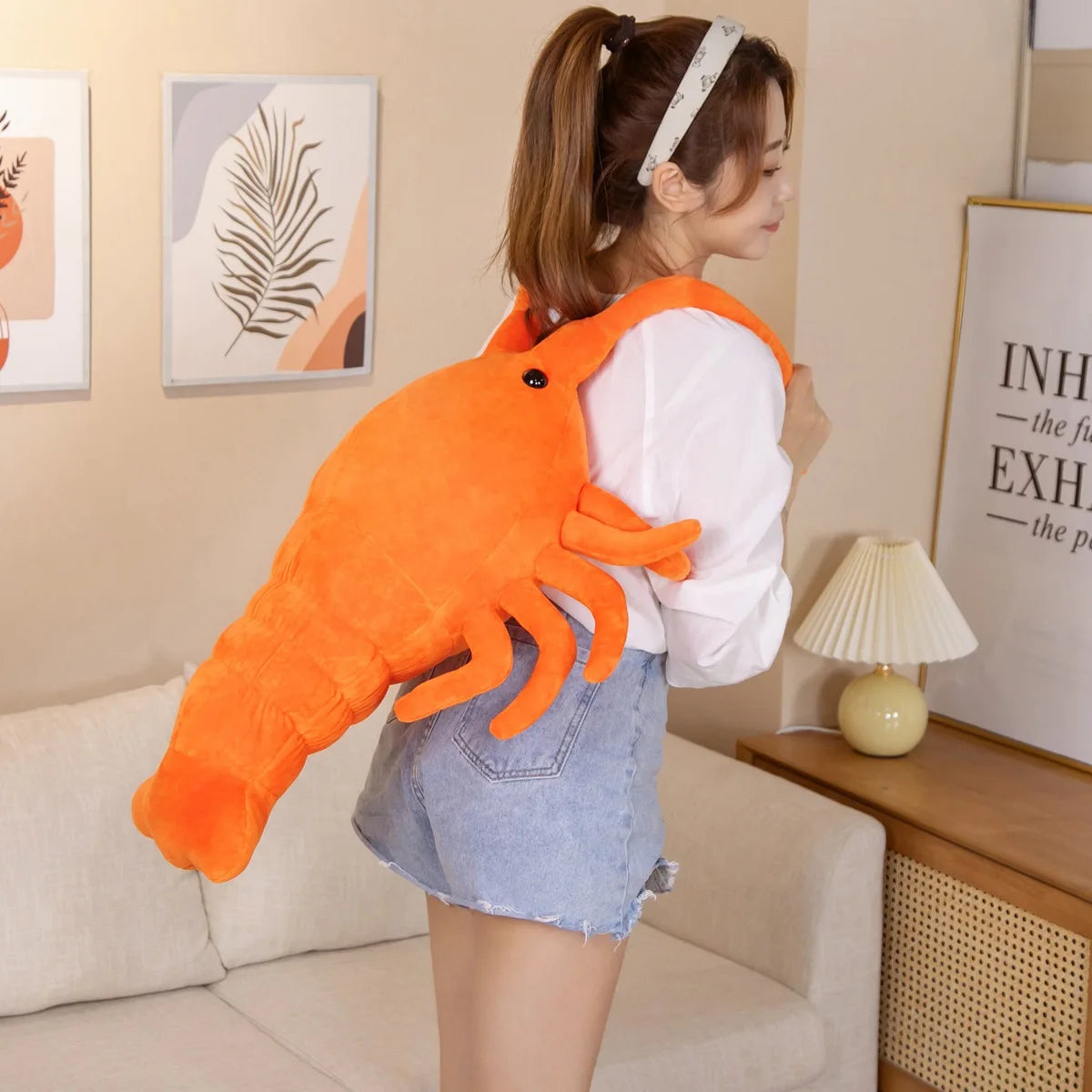 Kawaii Red Lobster Plush Toy, 21-27" | 53-68 cm – Lifelike Crayfish Stuffed Animal