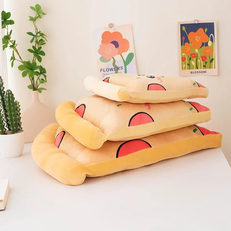 Pizza Plush Food Pillow, Three Sizes, 18-26" | 45-65 cm – Realistic Slice Cushion