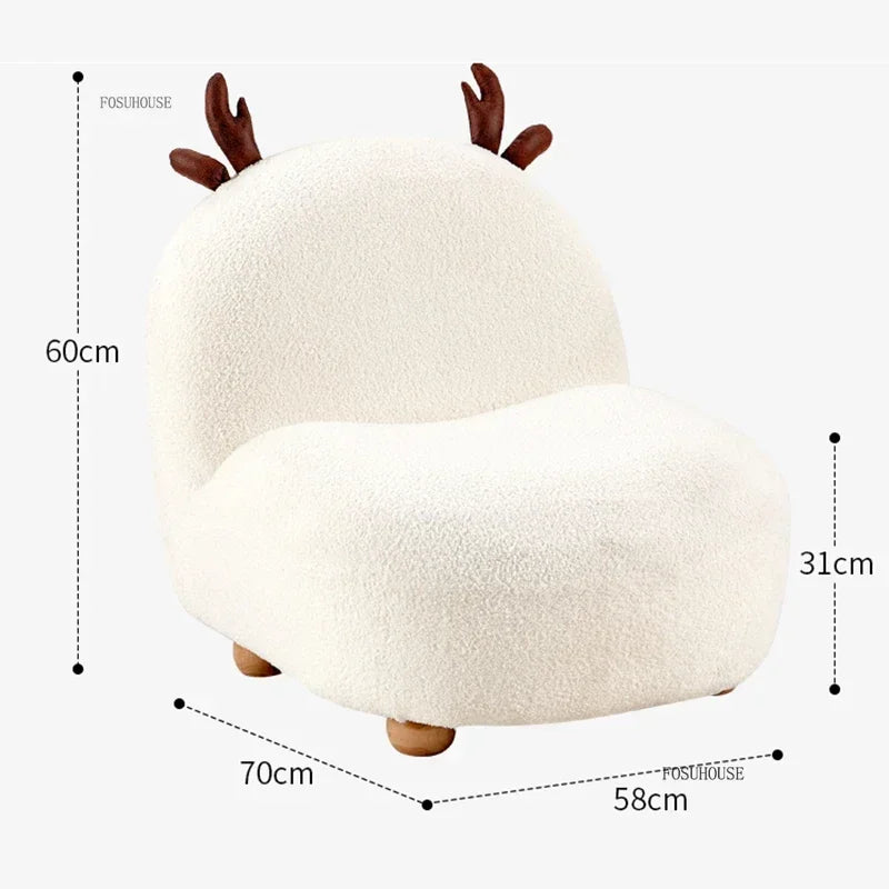 Chaise de lecture pour enfants inspirée des cerfs – Cinq couleurs