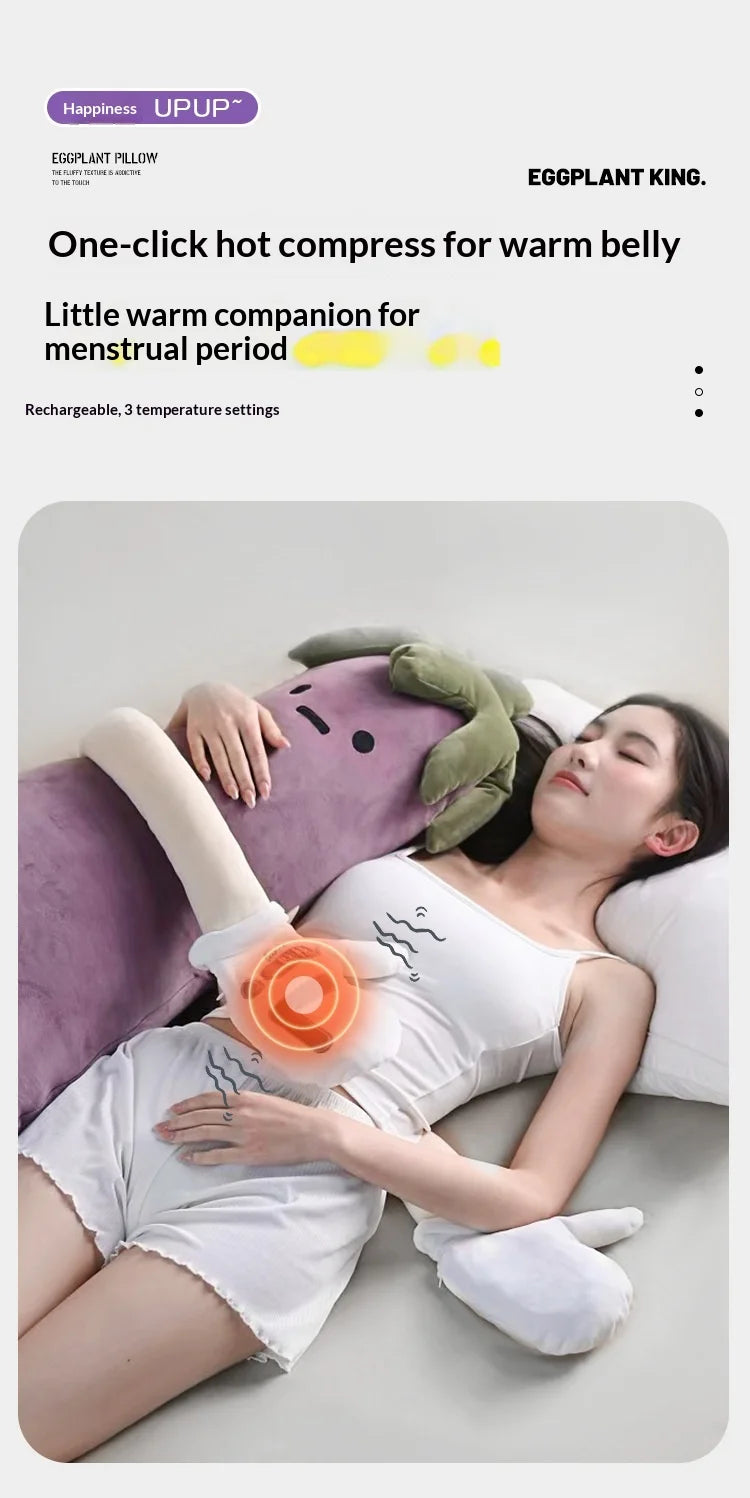 Eggplant King Adjustable Sleep Pillow – Soft Soothing Bed Pillow