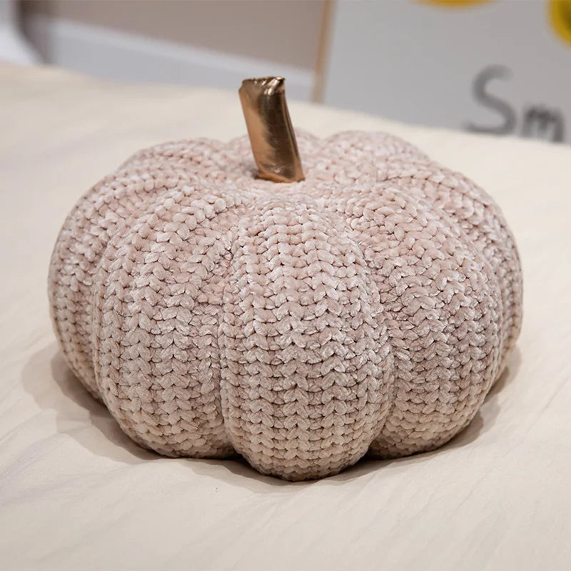 Pupazzo di zucca lavorato a maglia, tre colori, 11" | 28 centimetri