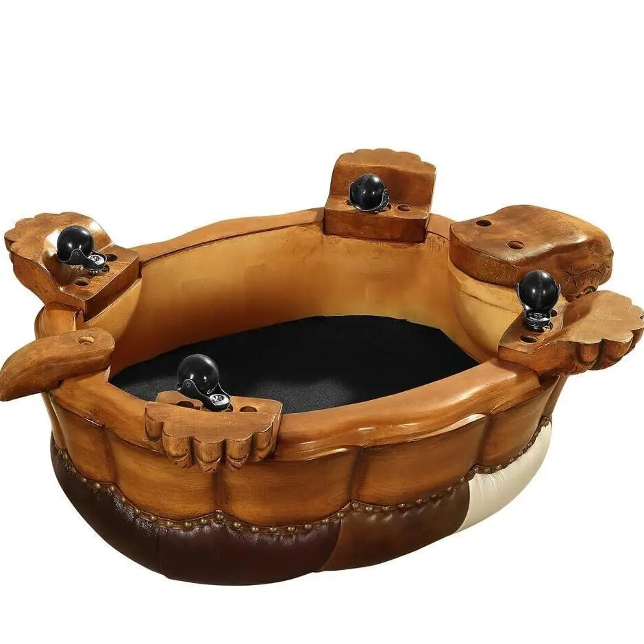 Maßgefertigter Schildkrötenleder-Ottoman, fünf Farben