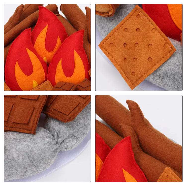 Ensemble de jeu de feu de camp S'mores en peluche, 16" | 40 cm