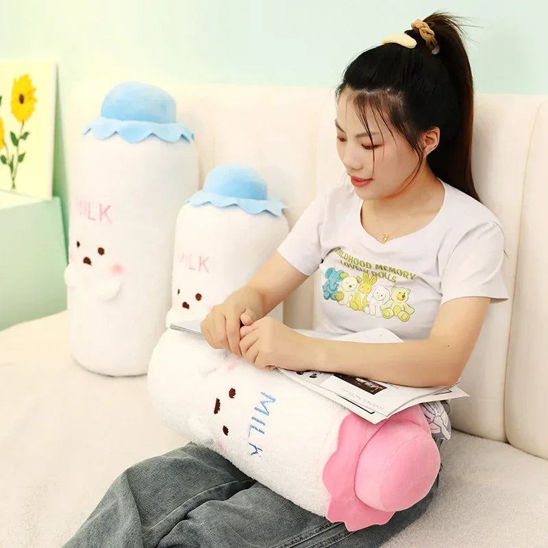 Bottle of Milk Plushie – Cute Plush Toy in Blue or Pink plush toy – – – Image 4 | Plushie Produce